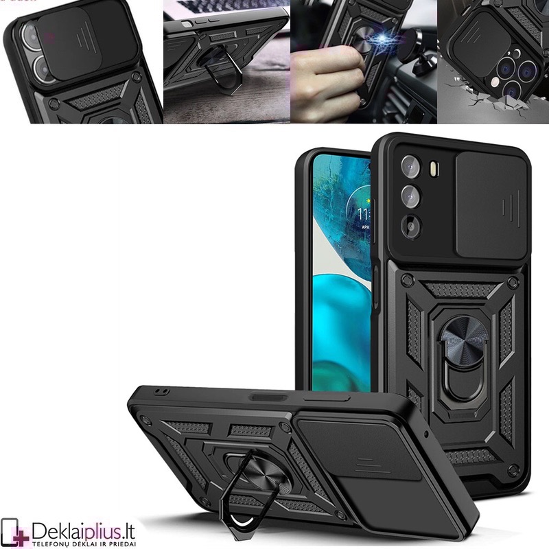 5in1 smūgiams atsparus dėklas su žiedu ir kameros apsauga Motorola Moto G42 telefonui 5in1 smūgiams atsparus dėklas su žiedu ir kameros apsauga Motorola Moto G42 telefonui